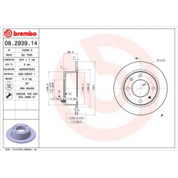 stabdžių diskas (1vnt) PRIME LINE
                                BREMBO                                                08.