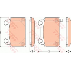 stabdžių trinkelių rinkinys, diskinis stabdys
                                TRW                                         