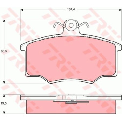 stabdžių trinkelių rinkinys, diskinis stabdys
                                TRW                                         