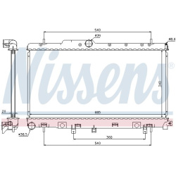 Aušinimo radiatorius
                                NISSENS                                                64116, NISSENS, 