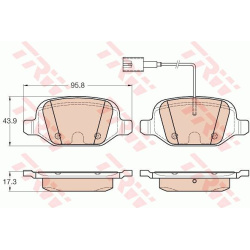 stabdžių trinkelių rinkinys, diskinis stabdys
                                TRW                                         
