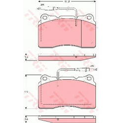 stabdžių trinkelių rinkinys, diskinis stabdys
TRW