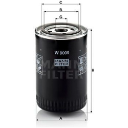 alyvos filtras
                                MANN-FILTER                                                W9009, MANN-FILTER,