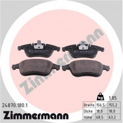 stabdžių trinkelių rinkinys, diskinis stabdys
                                ZIMMERMANN                                24