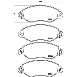 stabdžių trinkelių rinkinys, diskinis stabdys PRIME LINE
                                BREMBO                           