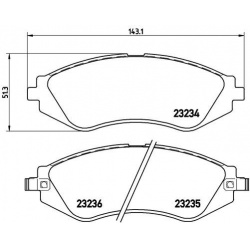 stabdžių trinkelių rinkinys, diskinis stabdys PRIME LINE
                                BREMBO                           