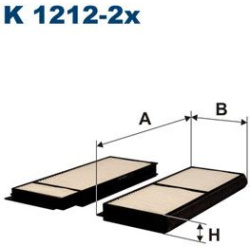 filtras, salono oras
                                FILTRON                                                K1212-2X, Nenurod
