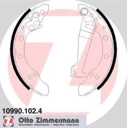 stabdžių trinkelių komplektas
                                ZIMMERMANN                                10990.102.4, Nenur