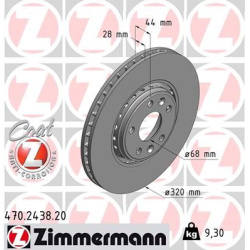 stabdžių diskas (1vnt) COAT Z
                                ZIMMERMANN                                470.2438.20, Nenuro