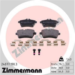 stabdžių trinkelių rinkinys, diskinis stabdys
                                ZIMMERMANN                                24