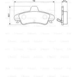 stabdžių trinkelių rinkinys, diskinis stabdys
                                BOSCH                                       