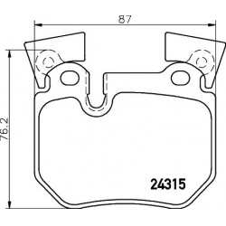 stabdžių trinkelių rinkinys, diskinis stabdys PRIME LINE
                                BREMBO                           