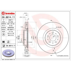 stabdžių diskas (1vnt) PRIME LINE - UV Coated
                                BREMBO                                       