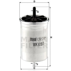 kuro filtras
                                MANN-FILTER                                                WK618/1, MANN-FILTER,