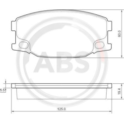 stabdžių trinkelių rinkinys, diskinis stabdys
                                A.B.S.                                      