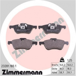 stabdžių trinkelių rinkinys, diskinis stabdys
                                ZIMMERMANN                                23