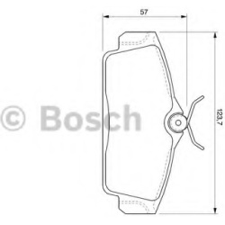 stabdžių trinkelių rinkinys, diskinis stabdys
                                BOSCH                                       