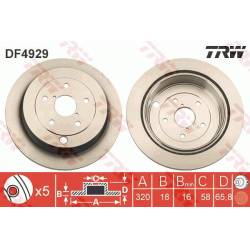 stabdžių diskas (1vnt)
TRW DF4929, TRW, DF49