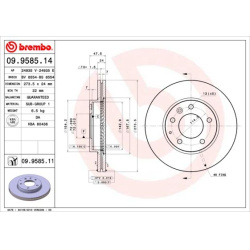 stabdžių diskas (1vnt) PRIME LINE - UV Coated
                                BREMBO                                       