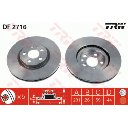 stabdžių diskas (1vnt)
                                TRW                                                DF2716, TRW, DF27