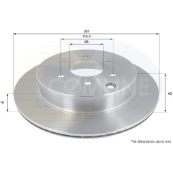 Stabdžių diskas (1VNT), galinis
                                COMLINE                                                ADC0