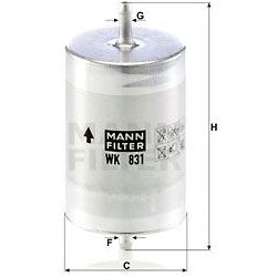 kuro filtras
                                MANN-FILTER                                                WK831, MANN-FILTER, W