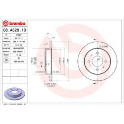 stabdžių diskas (1vnt) PRIME LINE
                                BREMBO                                                08.