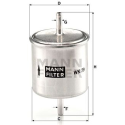 kuro filtras
                                MANN-FILTER                                WK79, MANN-FILTER, WK79, auto detalė