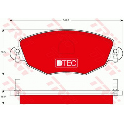 stabdžių trinkelių rinkinys, diskinis stabdys DTEC COTEC
                                TRW                              