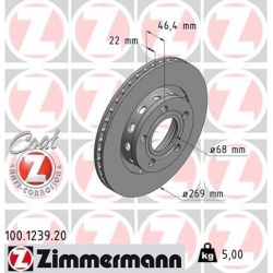 stabdžių diskas (1vnt) COAT Z
                                ZIMMERMANN                                100.1239.20, Nenuro