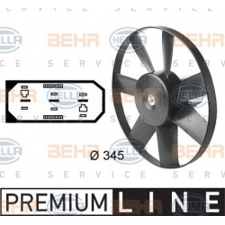 ventiliatorius, radiatoriaus
                                HELLA                                8EW009144591, Nenurodytas g