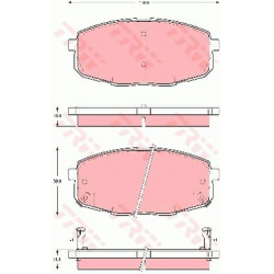 stabdžių trinkelių rinkinys, diskinis stabdys COTEC
                                TRW                                   