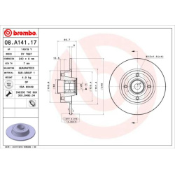 stabdžių diskas (1vnt) PRIME LINE - With Bearing Kit
                                BREMBO                                