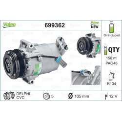 Kompresorius, oro kondicionierius VALEO CORE-FLEX
                                                699362, VALEO, 699362, auto