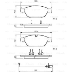 stabdžių trinkelių rinkinys, diskinis stabdys
BOSCH