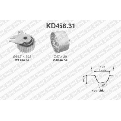 paskirstymo diržo komplektas
                                SNR                                                KD458.31, SN