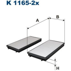 filtras, salono oras
                                FILTRON                                K1165-2X, Nenurodytas gamintojas,