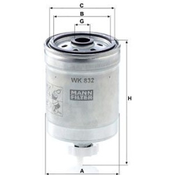 kuro filtras
                                MANN-FILTER                                WK832, MANN-FILTER, WK832, auto detal