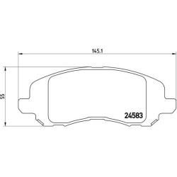 stabdžių trinkelių rinkinys, diskinis stabdys PRIME LINE
                                BREMBO                           