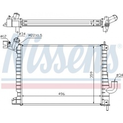 Aušinimo radiatorius
                                NISSENS                                                63019A, NISSENS,