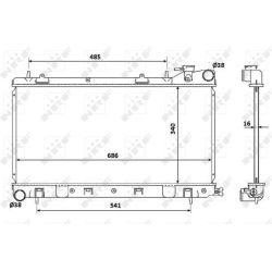Aušinimo radiatorius
NRF 53815, NRF, 53815, a