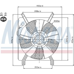 ventiliatorius, radiatoriaus
                                NISSENS                                                85048, NI
