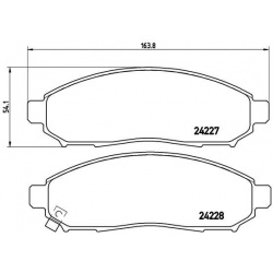 stabdžių trinkelių rinkinys, diskinis stabdys PRIME LINE
                                BREMBO                           
