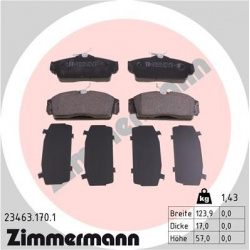 stabdžių trinkelių rinkinys, diskinis stabdys
                                ZIMMERMANN                                23