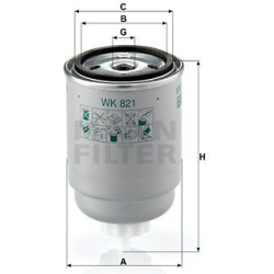 kuro filtras
                                MANN-FILTER                                                WK821, MANN-FILTER, W