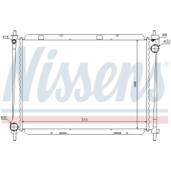 Aušinimo radiatorius
                                NISSENS                                                68722, NISSENS, 
