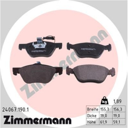 stabdžių trinkelių rinkinys, diskinis stabdys
                                ZIMMERMANN                                24