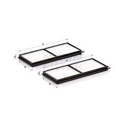 filtras, salono oras
                                MANN-FILTER                                CU23001-2, MANN-FILTER, CU230
