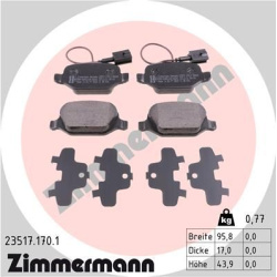 stabdžių trinkelių rinkinys, diskinis stabdys
                                ZIMMERMANN                                  