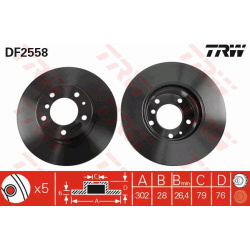 stabdžių diskas (1vnt)
                                TRW                                                DF2558, TRW, DF25